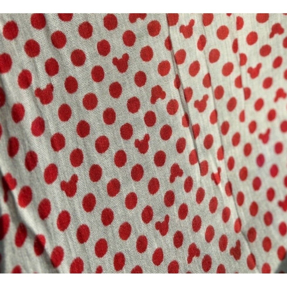 Disney Scarf Dots Micky Mini Red White Rayon 78x22"